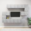 VidaXL TV Stand Set 10 Pcs Concrete Grey Chipboard