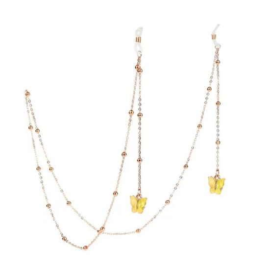 Řetízek na brýle Pěkně vypadající jednoduchý styl Lehký řetízek na brýle Dámské brýle Šňůrka s motýlkovým dekorem Řetízek brýlí na denní nošení