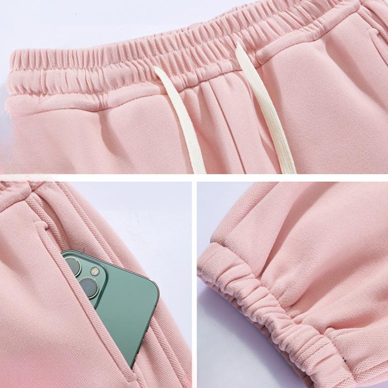 Plus Velvet Sweatpants, Women's Feet Autumn and Winter Outer Wear Cotton Pants Casual Windproof Pants Polar Fleece Sweatpants