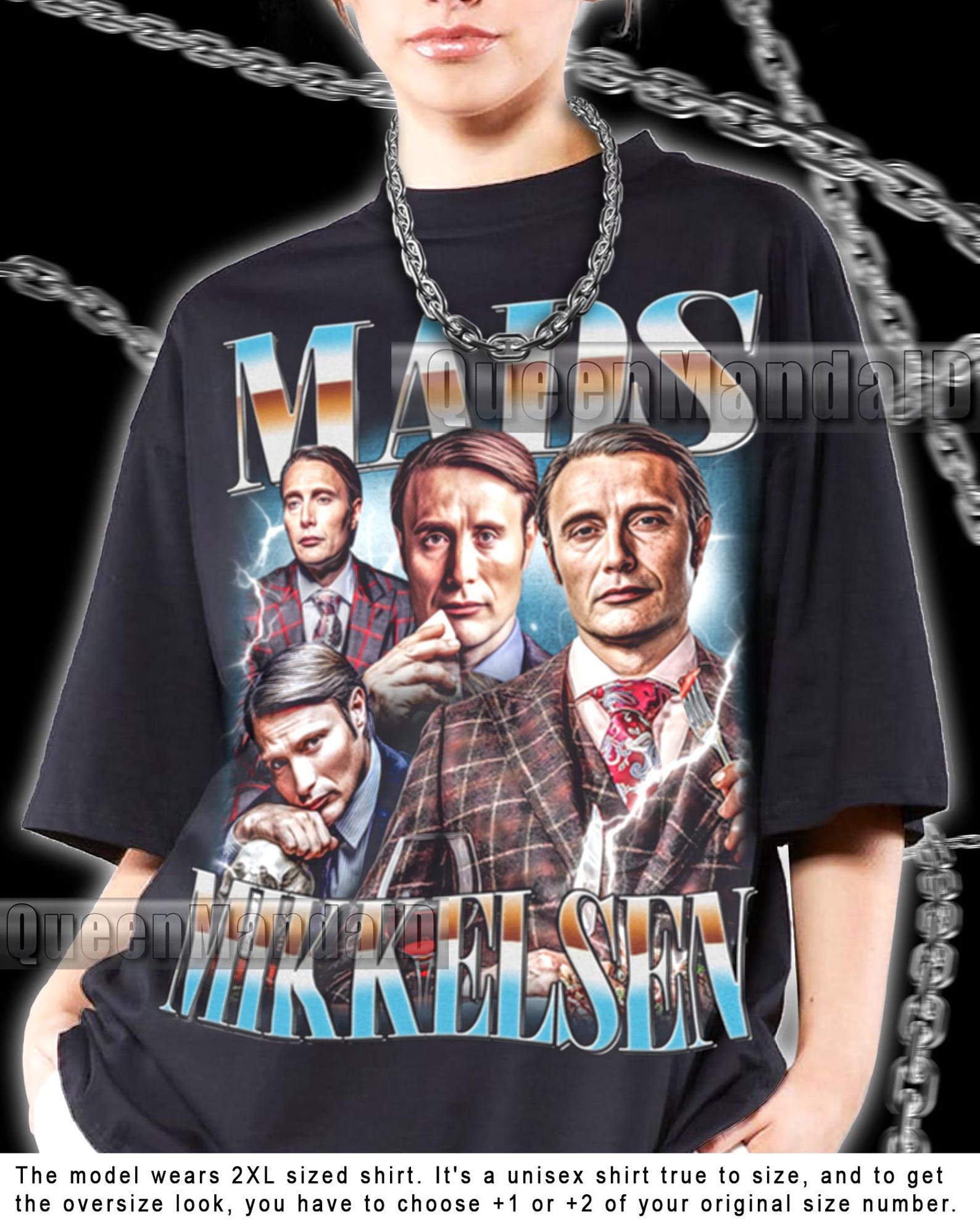 Mads Mikkelsen 90s Style Retro Fan Tee Unisex Shirt PK319 XL