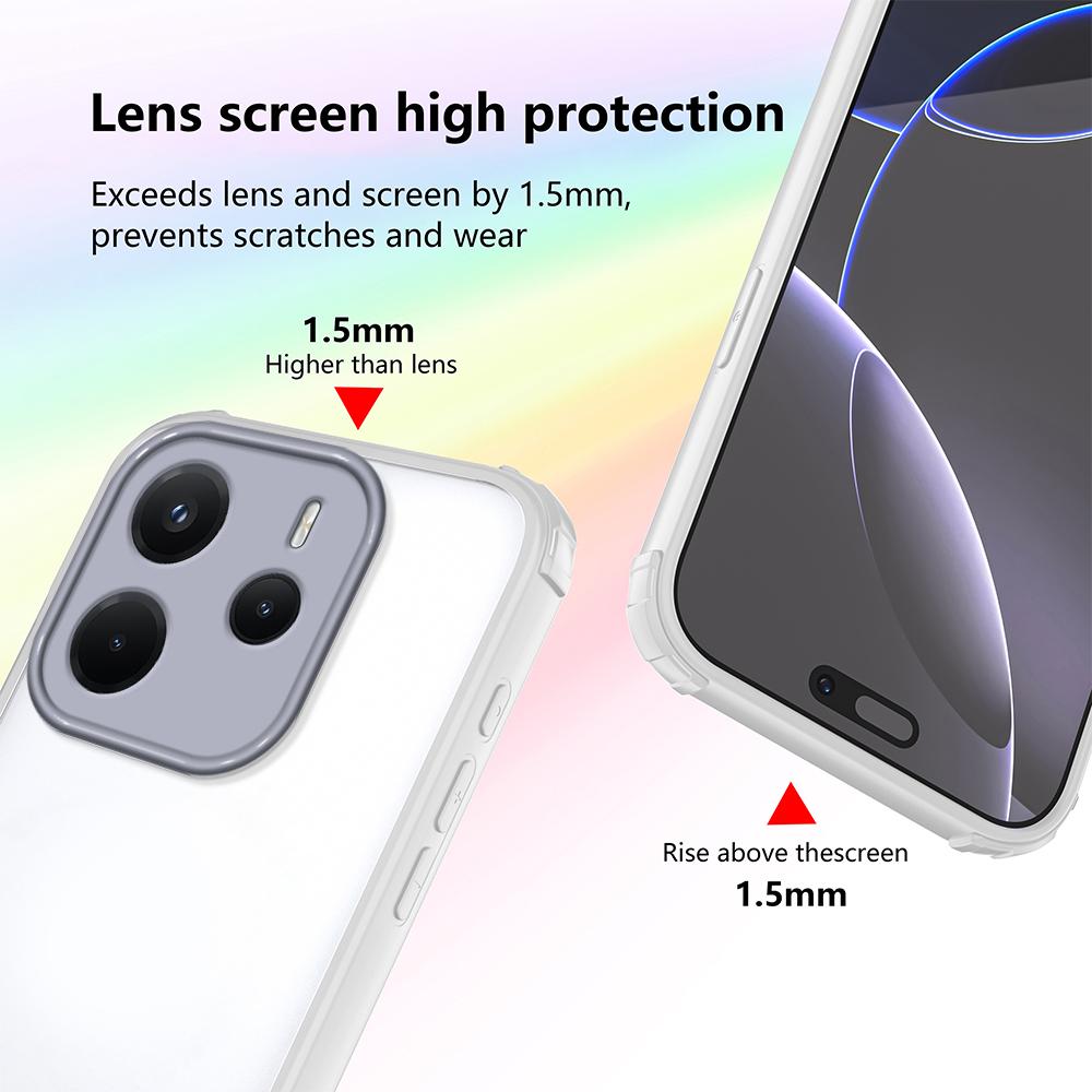 For Xiaomi Redmi Note 14 4G (163.25mm) Case Reinforced Corner Shockproof TPU + Acrylic Phone Cover