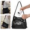 Bucket Bag PU Bow Shoulder Bag Solid Color Fashion Underarm Bag Simple INS Tote Bag  Children
