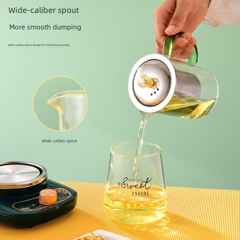 Multifunctional Office Tea Maker & Stew Pot - High Boron Glass, Constant Temperature