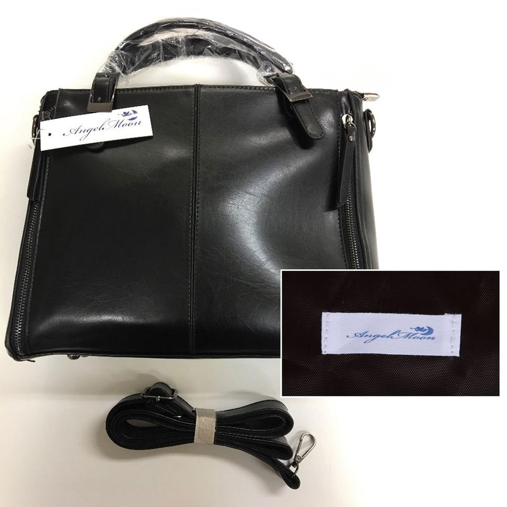 Bag Handbag Shoulder Bag Zipper 2WAY Crossbody Commuting Formal 2way Handbag Commuting Bag Pretty Business Shoulder Business Bag Large [Angel Moon]