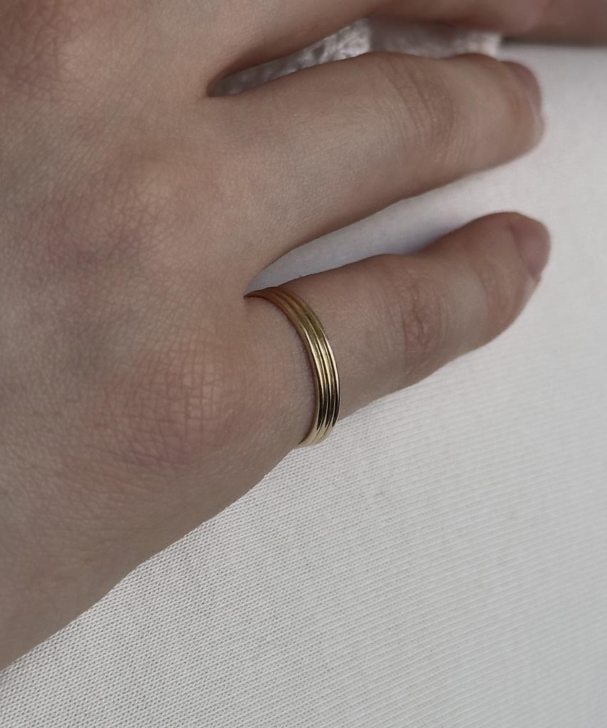 Faye 14K Moment Ring (3-Lines) (C Type)