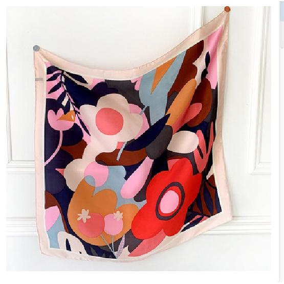 2204 New Fashion Lite firkantet skjerf for vår- og høstvarme, solkrem, sjal, dobbeltformålsskjerf, profesjonelt skjerf, hodeskjerf