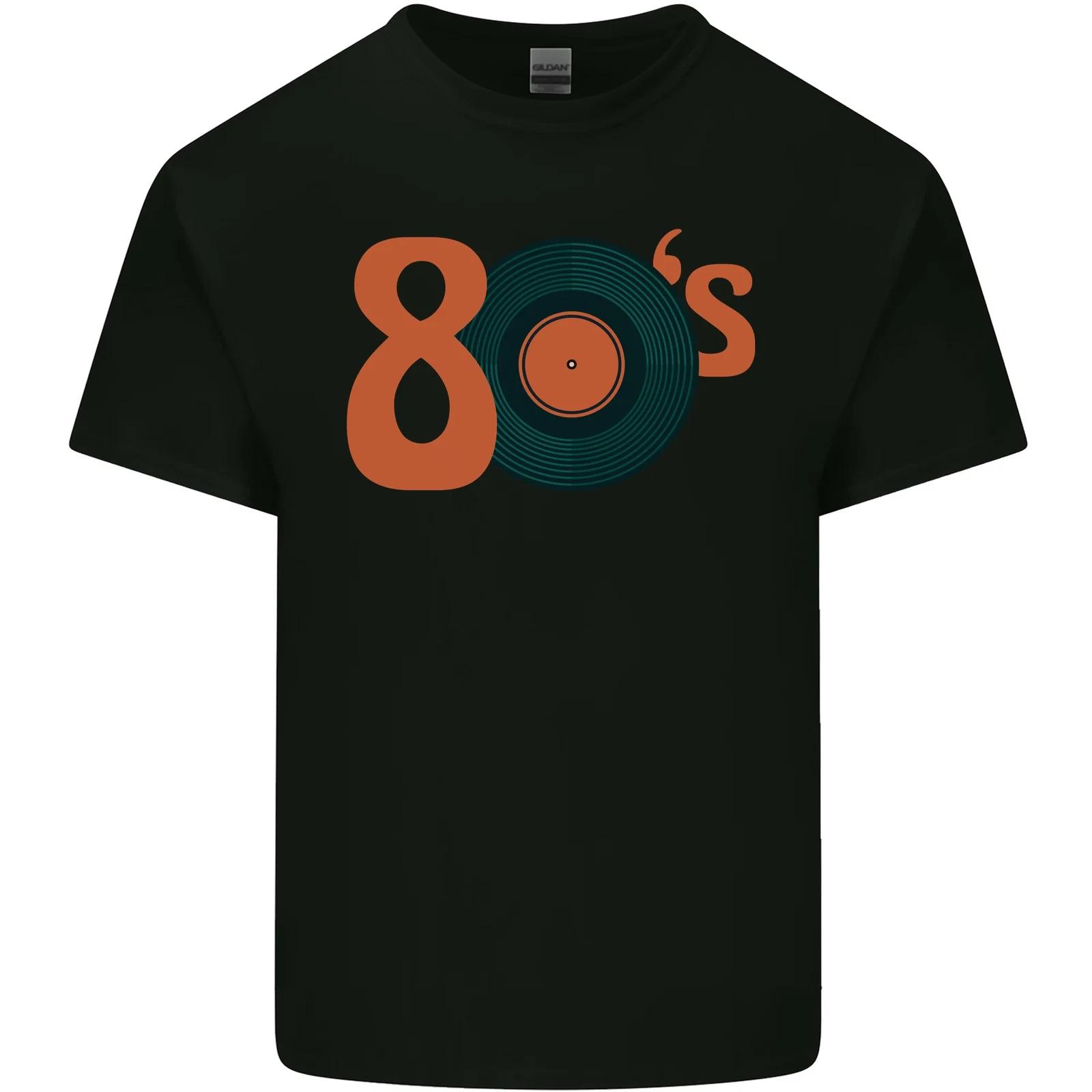 80s Music Vinyl Record Decks Turntable Kids T-Shirt Childrens S