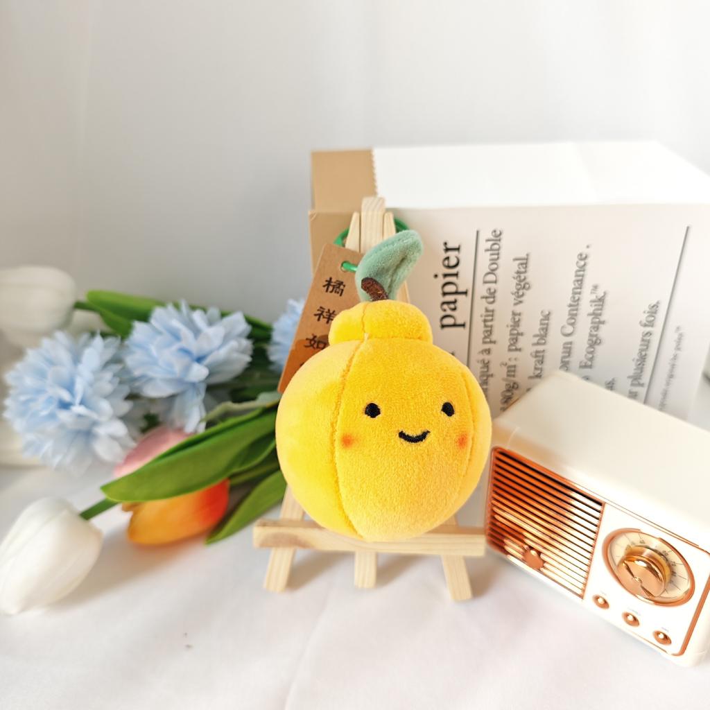 Beautiful Moral Fruit Plush Pendant Short Plush Keychain Apple Doll Backpack Juvenile Accessories