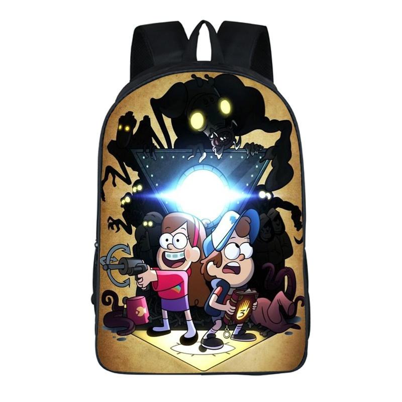 Mochila de Desenho Gravity Falls Com Design Durável e Grande Capacidade Para Estudantes