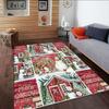 Santa Snowman Friendship  Carpet, Kitchen Rugs, Yoga Mat, Non-Slip Mats, Rug for Bathroom, Living Room bedroom, Camping Rugs Christmas Gift