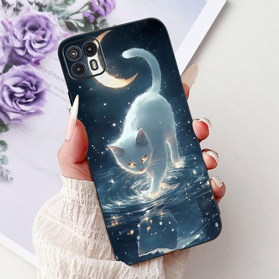 For Motorola Moto G50 Case XT2137-1 XT2137-2 Cover Cute Cat Flower Cartoon TPU Back Shell For Motorola Moto G50 5G XT2149-1 Capa