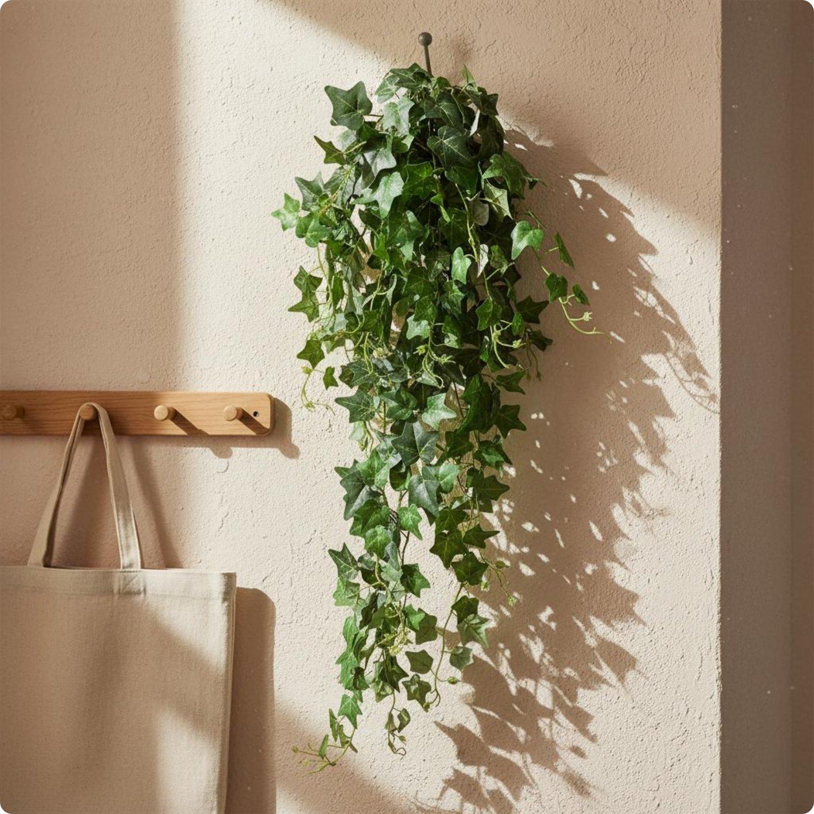 Artificial Vine Vine Trailing Fake Vine Garland Hanging Greenery Strands Lifelike Home Decor Bendable Stems for Wall зелёный