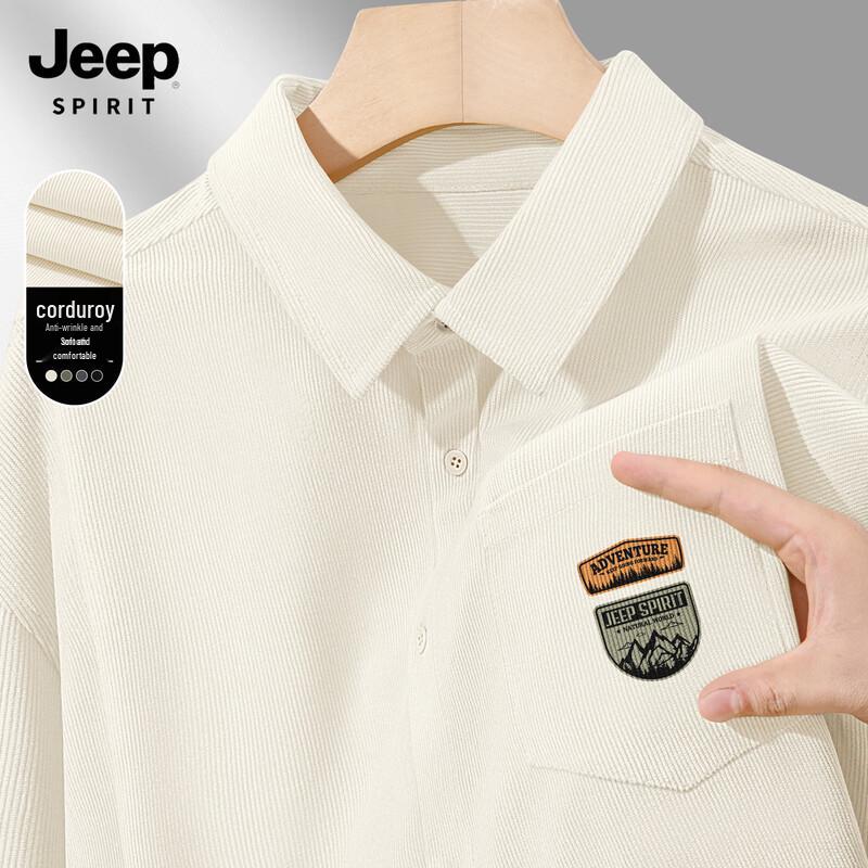 JEEP SPIRIT Herren 2025 Locker geschnittenes lässiges Langarmhemd