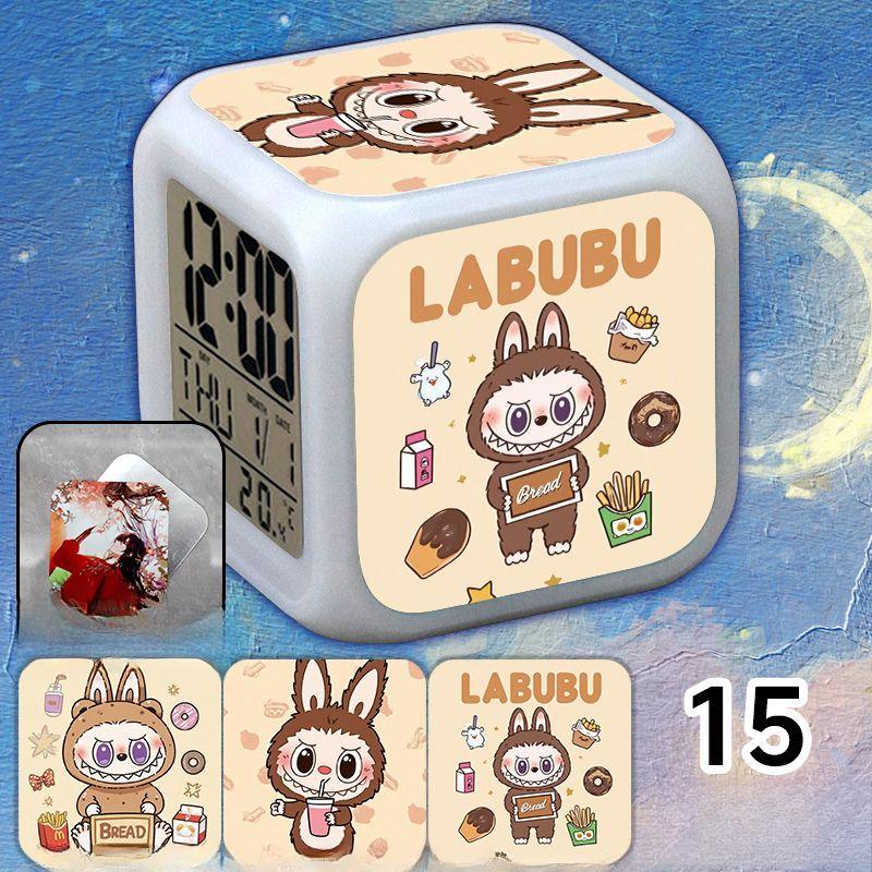 Cute  Electronic Alarm Clock with Seven-color Luminous Night Light Alarm Clock