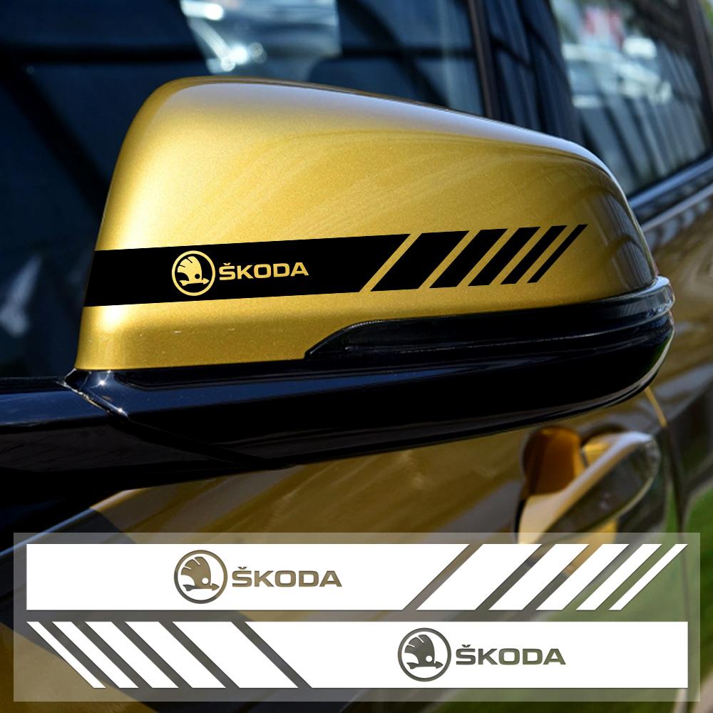 2 Stück Auto Styling Karosseriestreifen Beide Seiten Tür Seitenleisten Aufkleber Für Skoda Kodiaq Octavia Fabia Rapid Superb SCALA Kamiq Kapoq