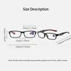 3/5PCS Sport Style Non-Prescription Reading Glasses Anti-Blue Light Rectangular Full Rim Eyewear PC Frame Material