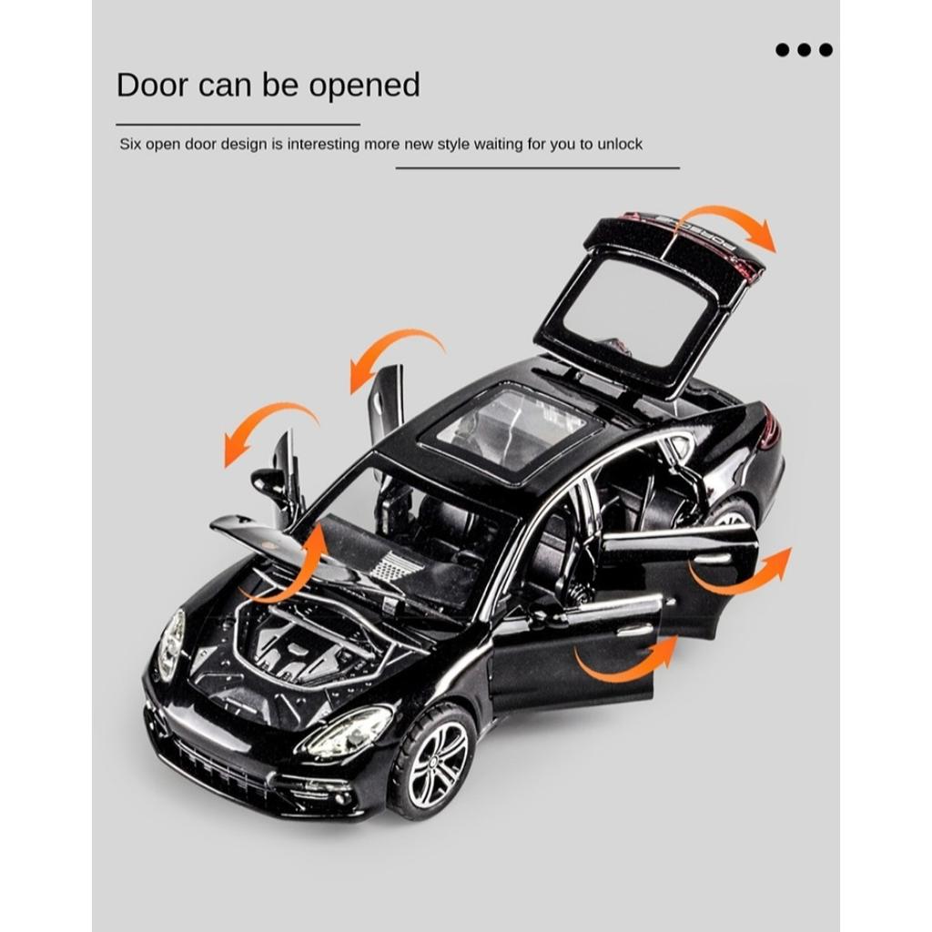 1/32 Porsche Panamera Diecasts Toy Cars Miniature Scale Alloy Simulation Vehicles Car Model Children Birthday Gifts Collection