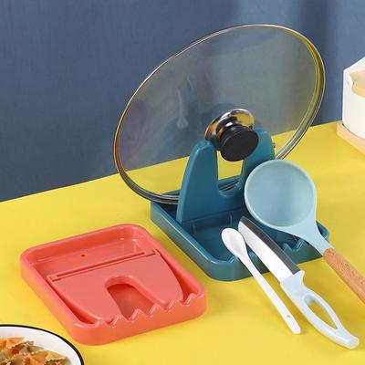 Foldable Pot Storage Rack Shelf Tableware Fork Spatula Spoon Holder Stand Kitchen Rack Pan Cover Lid Rack Plastic