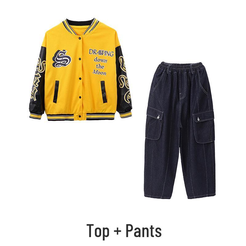 Barnens Hip Hop Dansdräkt: Trendigt Streetwear Byxset för Pojkar & Flickor