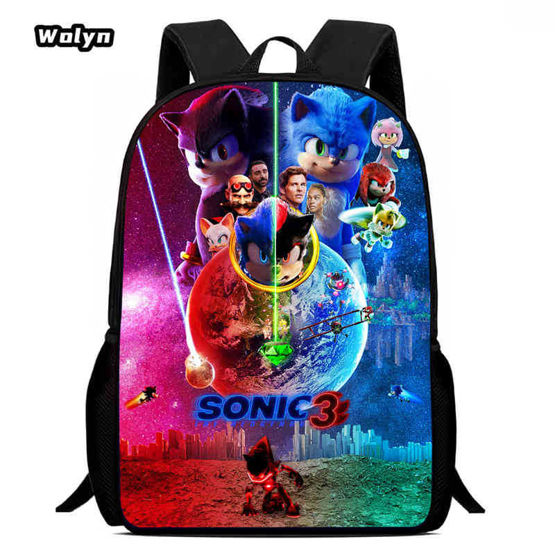 Sonic Schoolbag Large Capacity Multi-Function Spine Protection To Reduce The Burden Of Student Party Essential Comfortable Schoolbag