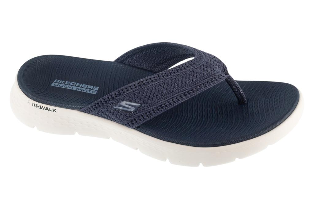 Skechers סנדל Go Walk Flex - Holly, כפכפים לנשים בצבע כחול כהה