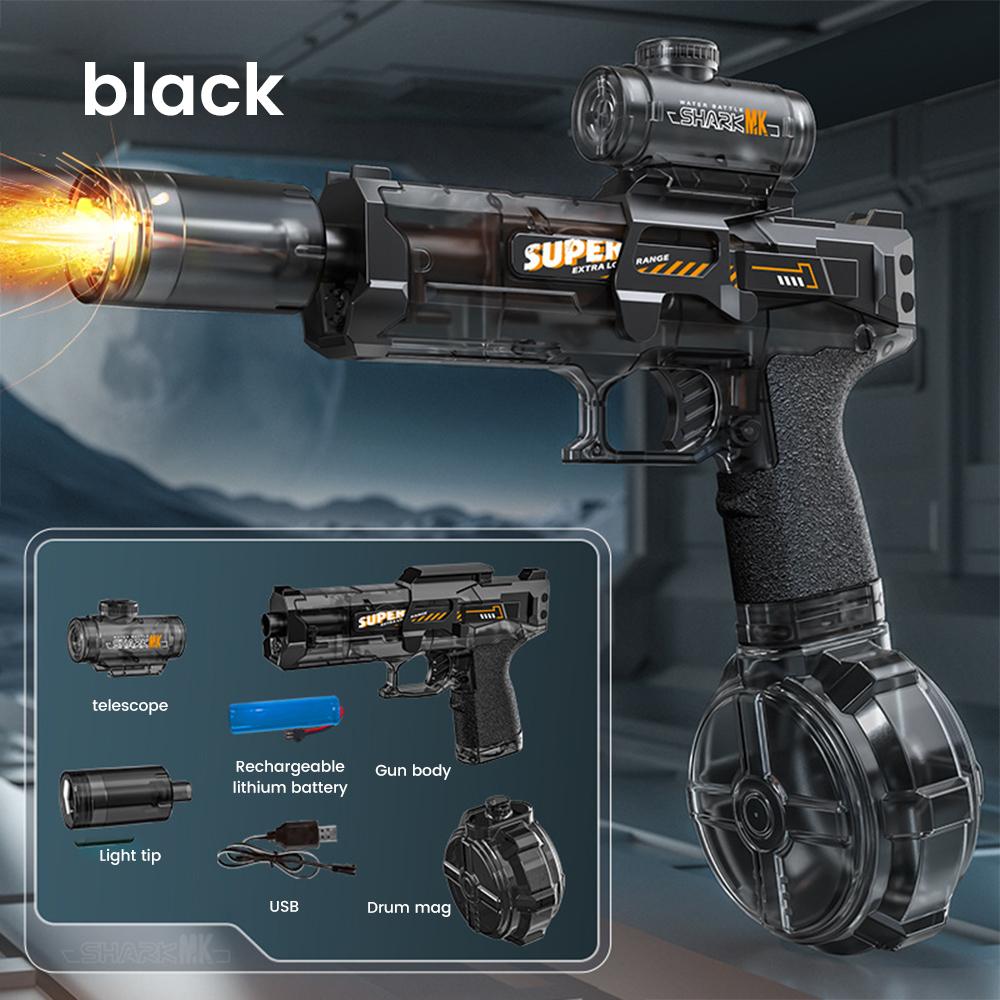 Electric Water Gun Pulse Water Gun Self-integrated Automatic Water-Absorbing Large-Capacity Lighting Children's Water Gun Toys