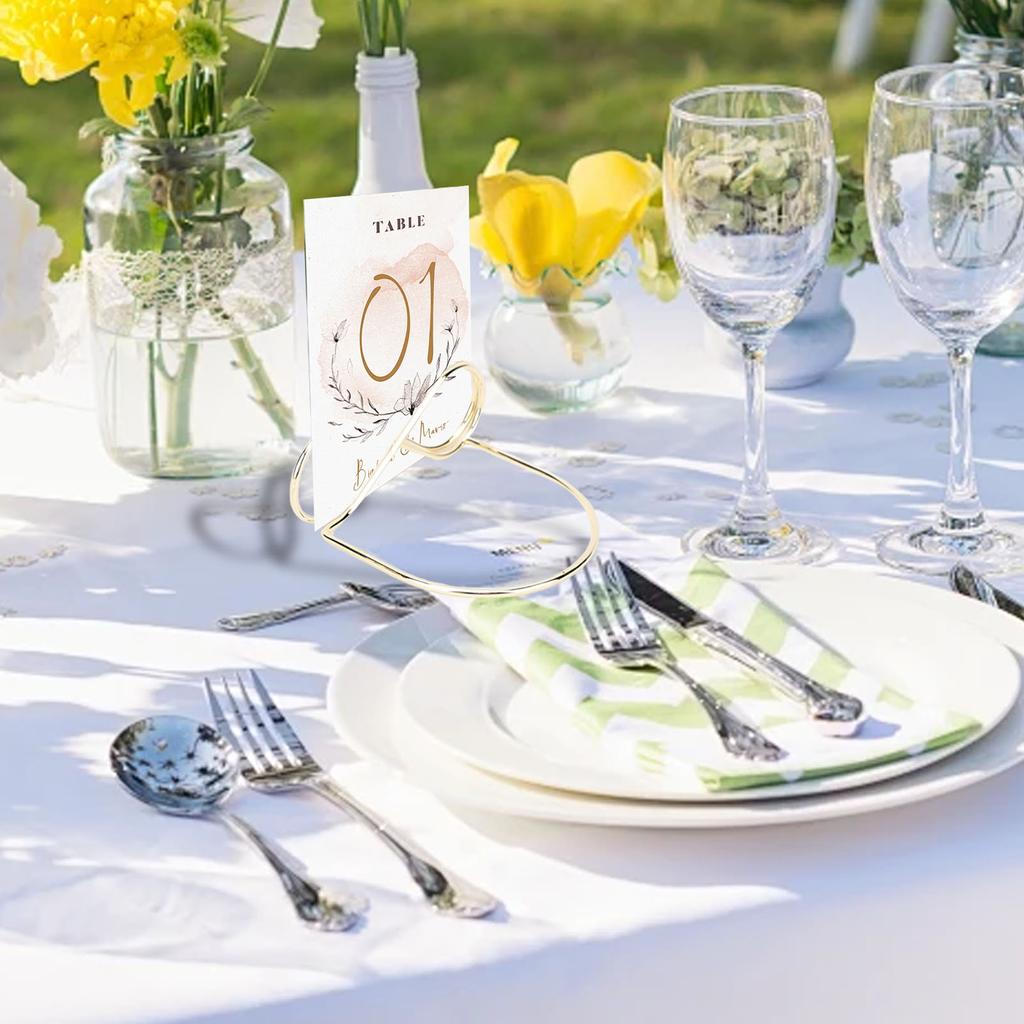 15PCS Table Number Holders Glasses Shape Multifunctional Slick Finish Iron Wire Picture Holder