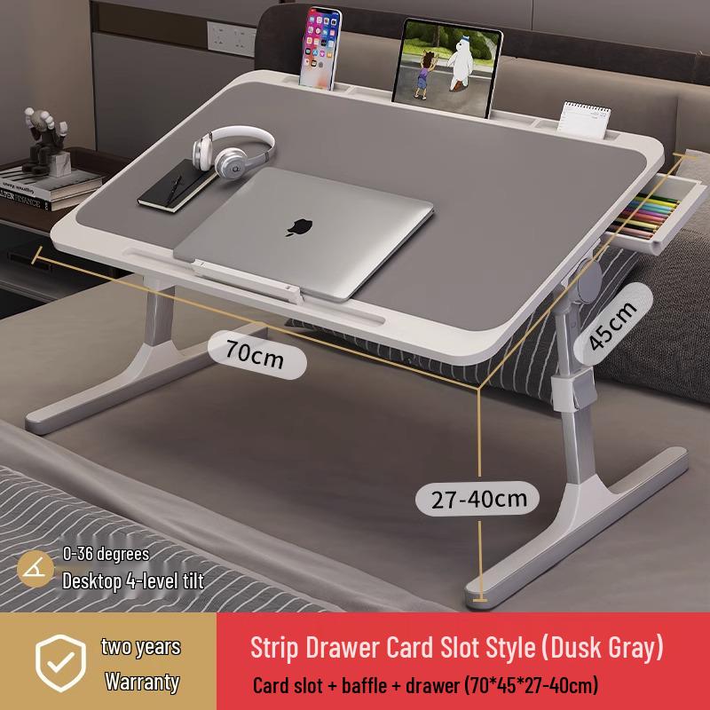 Adjustable Bedside Table: Folding Computer Desk for Student Dorms, Bedrooms, or Home Study
