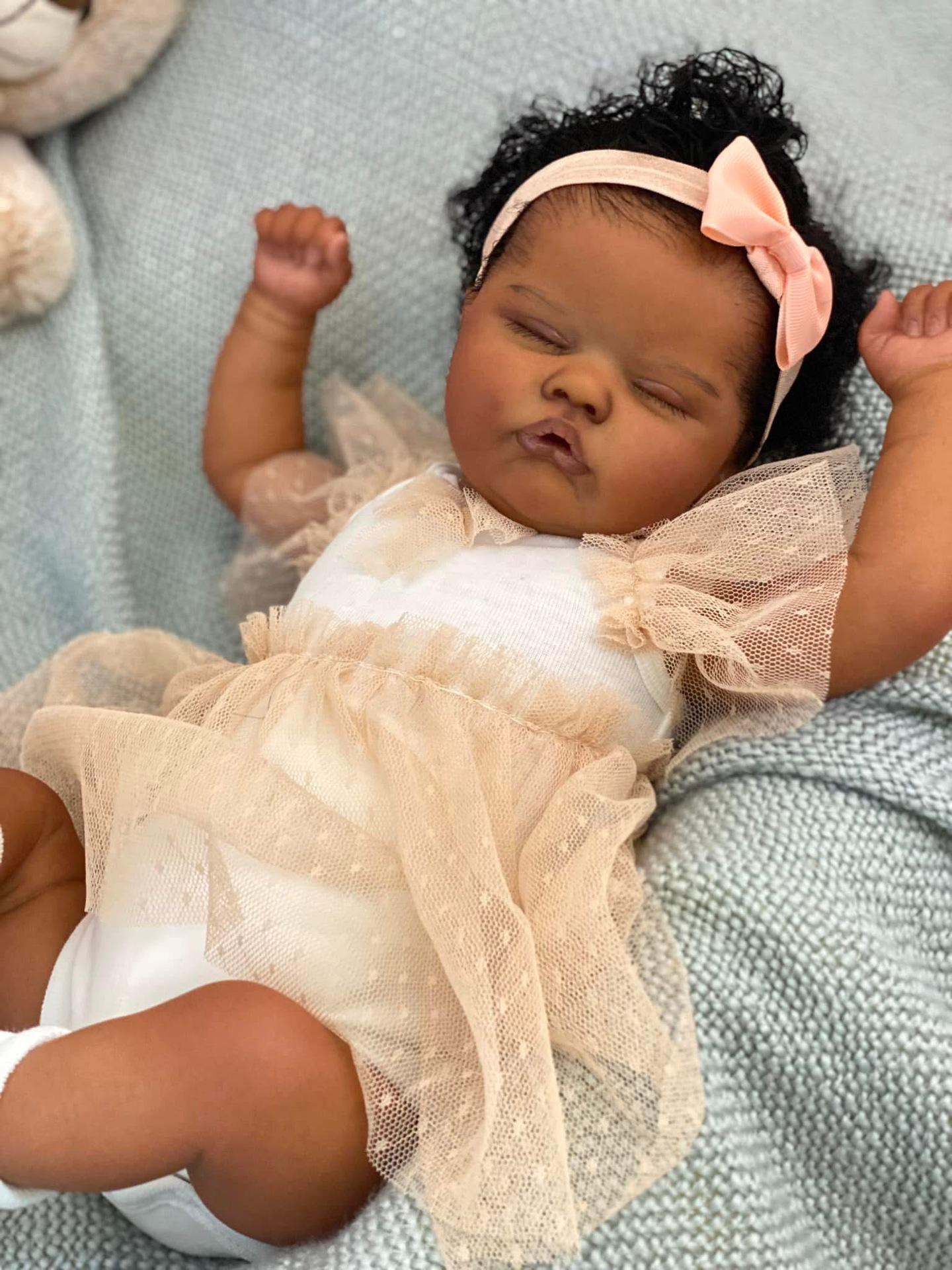 18-дюймовая белая сетчатая юбка для куклы Reborn Quinbee 18-inch Cloth Body Doll как