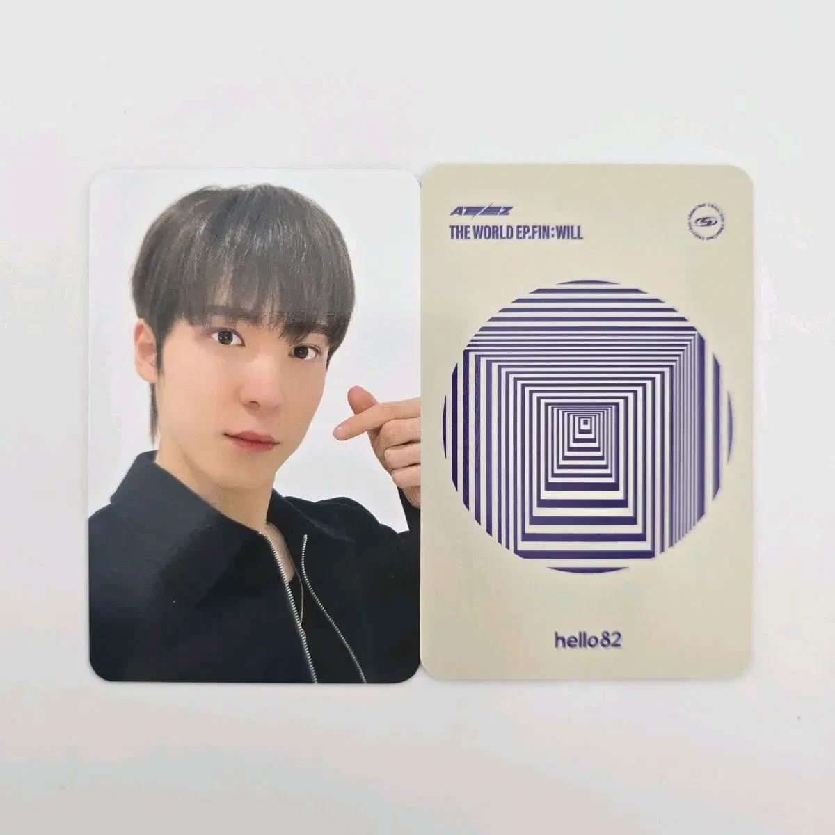 

ATEEZ Bouncy La Предзаказный бонус фансайна Фотокарточка Юнхо