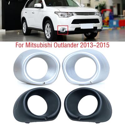 Pre Mitsubishi Outlander 2013 2014 2015 Auto ABS Strieborná Čierna Predný Nárazník Hmlové Svetlo Kryt Lampy Rám Ozdobný Rámček Škrupina Kapota