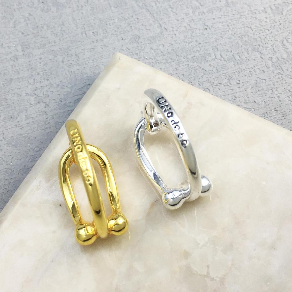 Personalized European UNOde50 Horseshoe Buckle Ring - Unique High-End Couple Design