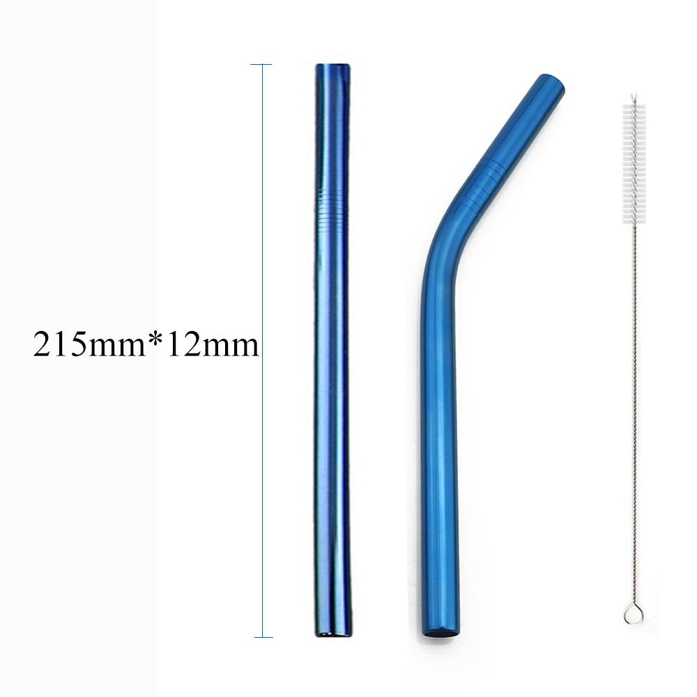 High Quality Metal Straw Stainless Steel Straw Reusable Drinking Straws Diameter 12mm Tube Smoothies Tapioca Pearls Bar Party