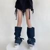 Women Japanese Punk Buckle Strap Leg Warmers Harajuku Aesthetic Streetwear Baggy Loose Denims Leg Sleeve Foot Covers