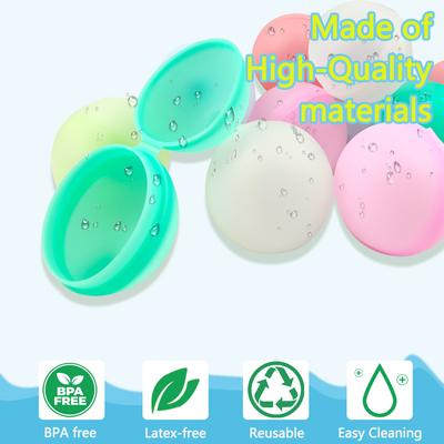 Reusable Water Balloons Playthings Fast Fill Self Sealing Water Bomb Designed for Warm Season GamesChildren's Adults Qutdoor Activities Toy Gifts