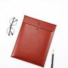 Large Capacity A4 File Storage Bag with Custom Logo Waterproof PU Leather Bidding Book Thickener Customized for Document Usage