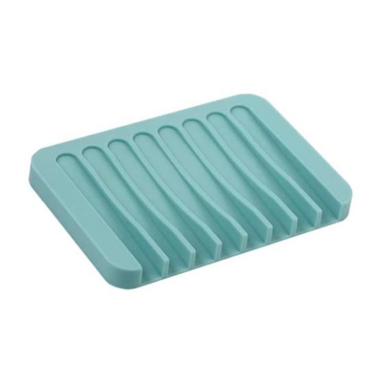 Self Draining Soap Dish Silicone Soap Tray Waterfall Drainer Soap Holder for Bathroom Shower Bath