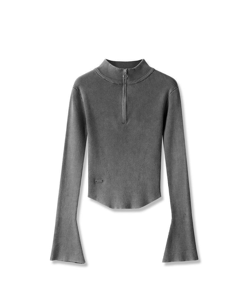 AVANDRESS May Bell Sleeve Half Zip-Up Knit - 3Col