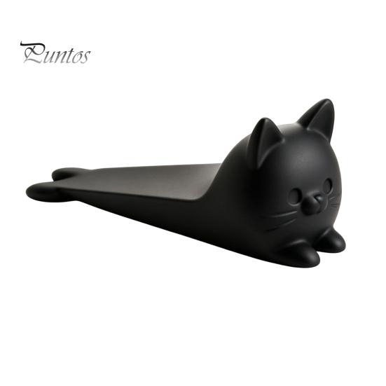 Wear Resistant Door Stop 3D Printed Lying Cat Doorstop, Decorative Kitten Stopper Wedge, Animal Anti-slip Floor Carpet Doorstop for Home Living