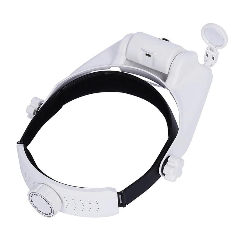 Hot Selling USB Rechargeable Glasses Loupe Watchmaker Repair Tool Glasses Magnifier LED Headband Magnifying Glass