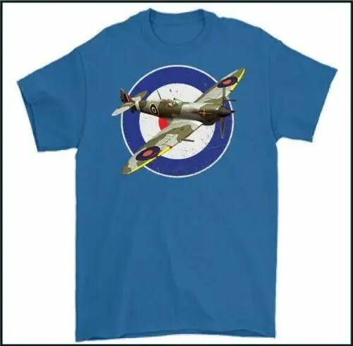Battle of Britain WWII RAF Spitfire Supermarine Fighter TShirt Summer Cotton Short Sleeve ONeck Mens T Shirt New S3XL