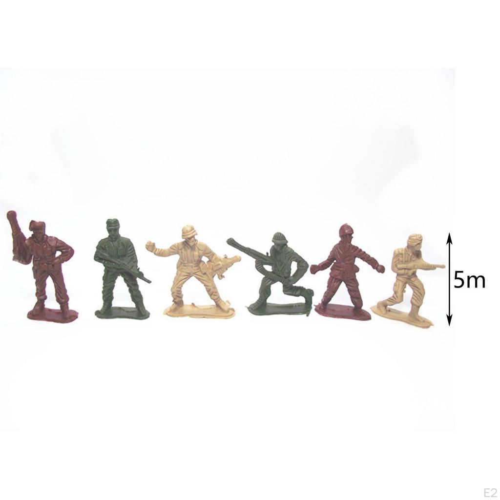 50 Pieces Miniatures Model Soldier Figures Toys for Boys Creative Gifts