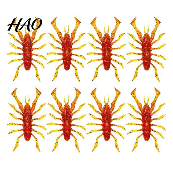 Predators Fishing Baits 8Pcs 6cm/2.8g Bionic Insect Soft Bait, Slow Sinking Floating Artificial Lure, Lure Swim Bait for Freshwater Saltwater