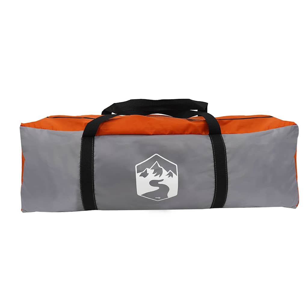 Family Tent Gray and Orange 620 X 322 X 240 Cm Polyester