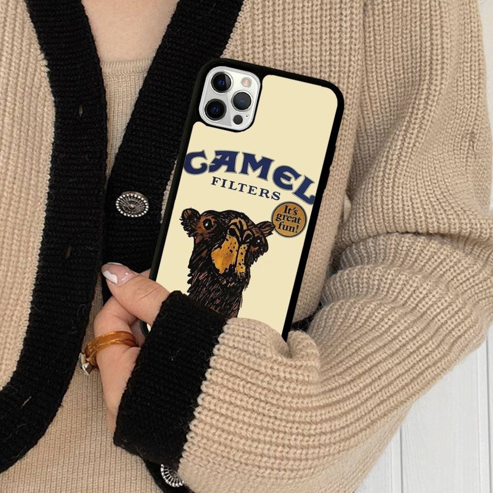 

Винтажные сигареты Camel для iPhone 17 16 15 14 13 12 11 Pro Max Plus Ударопрочная задняя крышка телефона из ПК+ТПУ iPhone 17 Pro