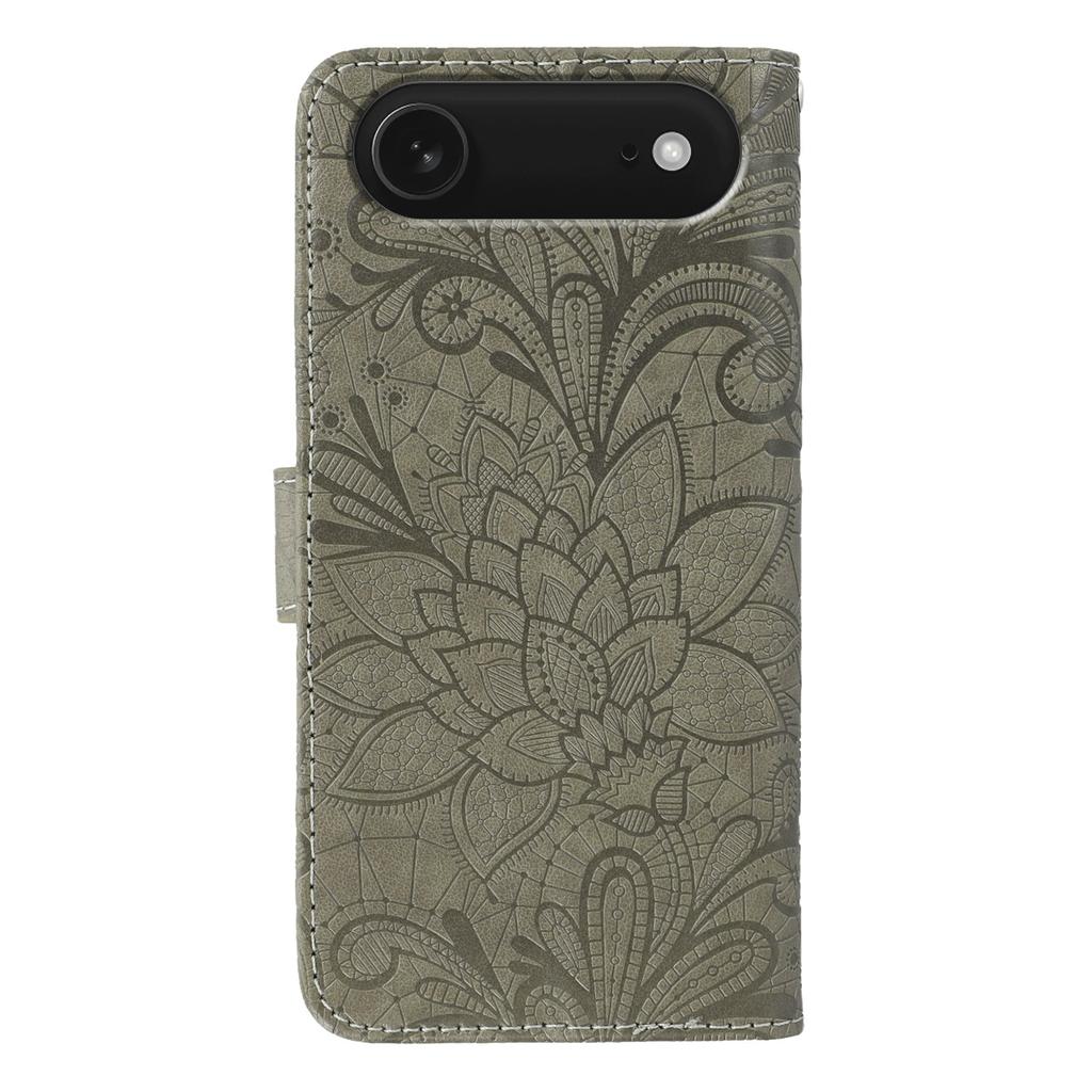 For iPhone 17 Air Case Lace Flowers PU Leather Flip Wallet Phone Cover