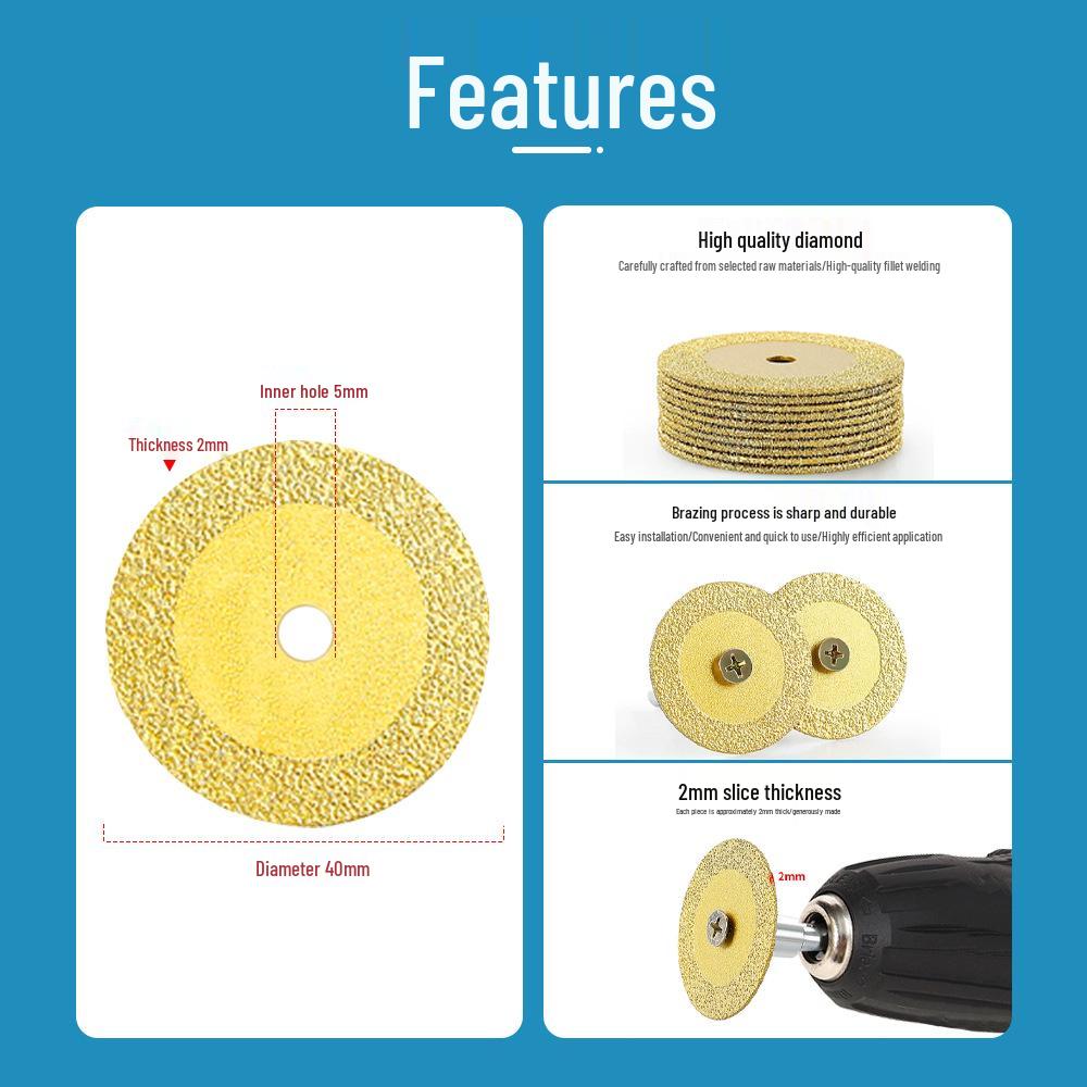 Carborundum Small Cutting Disc for Marble, Ceramic, Jade, and Tile Grinding
