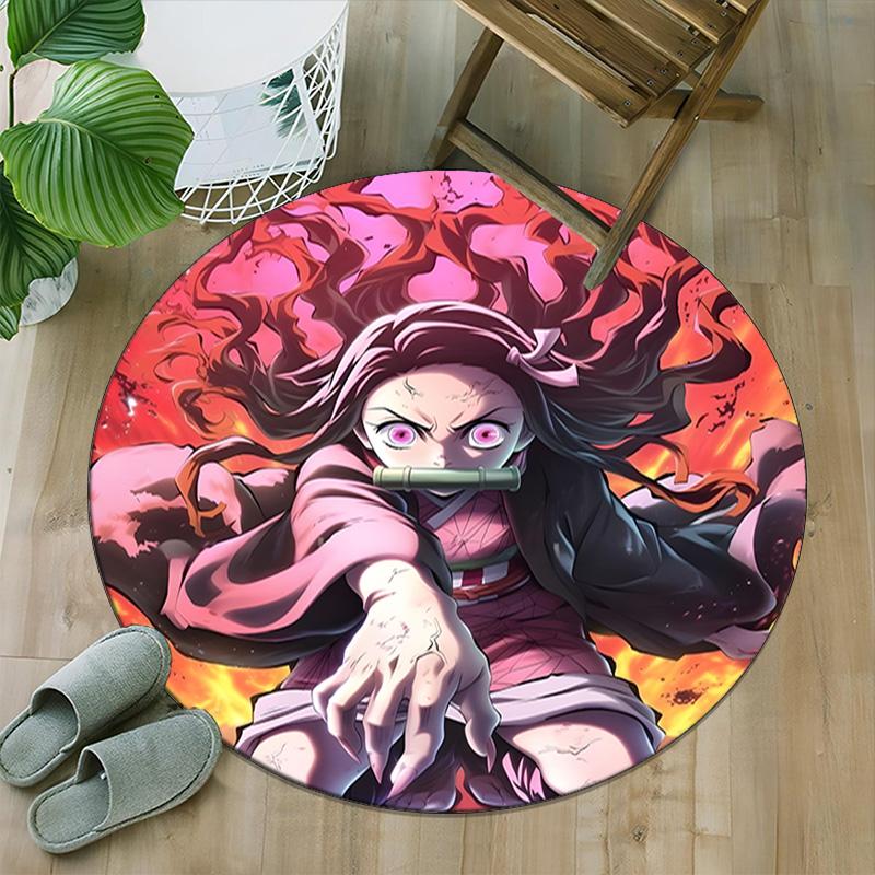 1pc nezouko  Carpet, Round Rug, Comfortable, Suitable for Entryways, Living Rooms, Office, And Bedrooms, Christmas Decoration