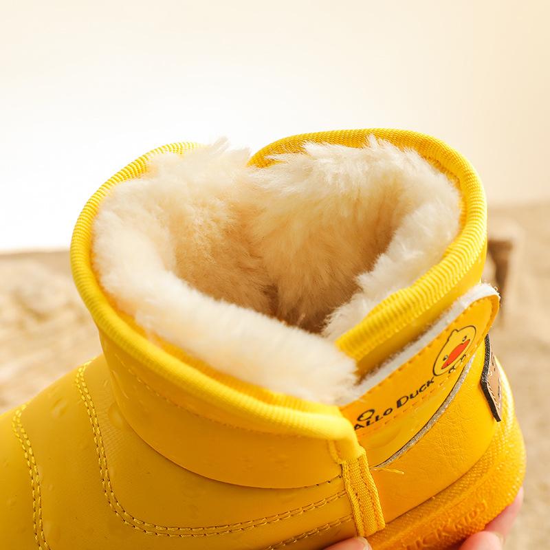 Winter thickened waterproof children's snow boots, fashionable boots for boys and girls
