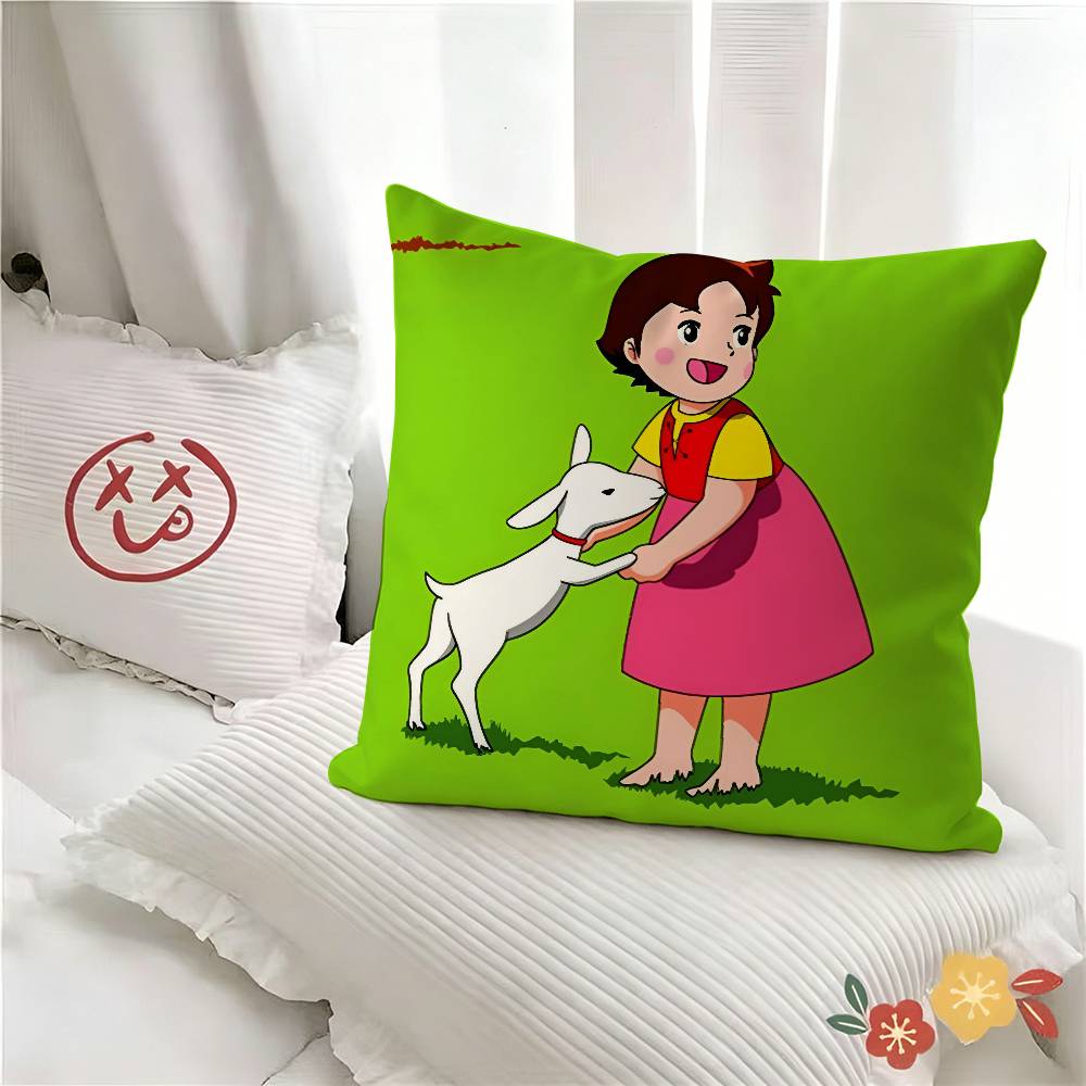 Pc Cartone Animato Heidi Ragazza Adorabile Federa Moda Federa Quadrata Camera da Letto Divano Stanza Decorazione Ins Tempo Libero